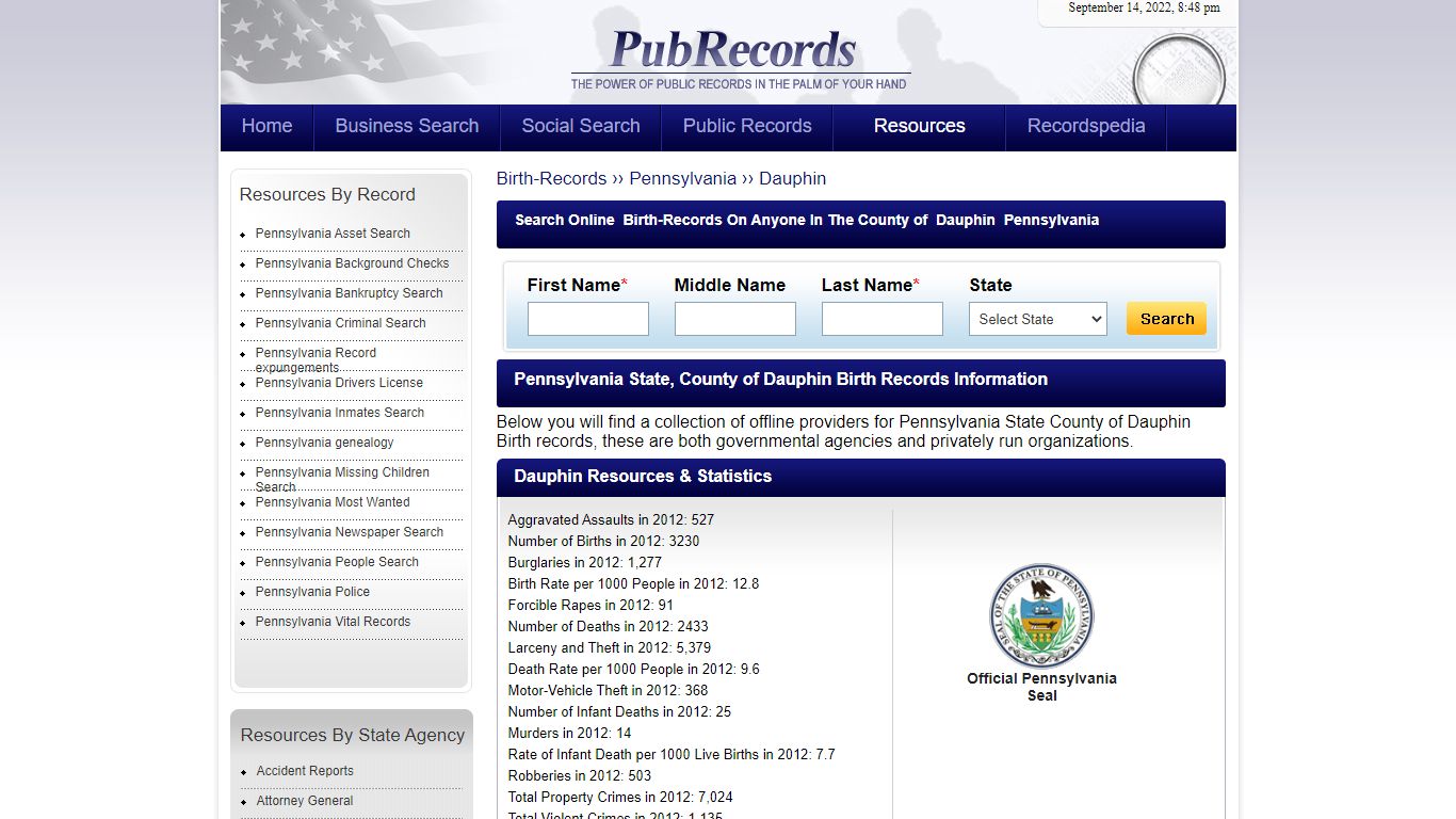 Dauphin County, Pennsylvania Birth Records - Pubrecords.com